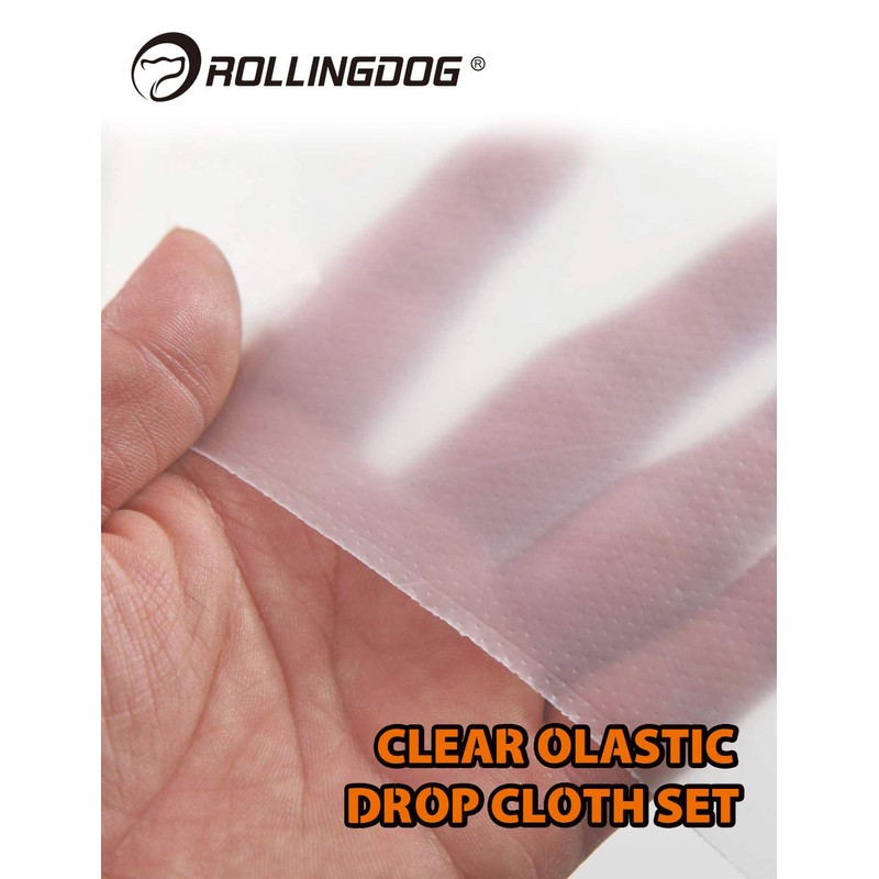 ROLLINGDOG 6 Pack Painter Plastic Drop Cloths - Plastic Dust