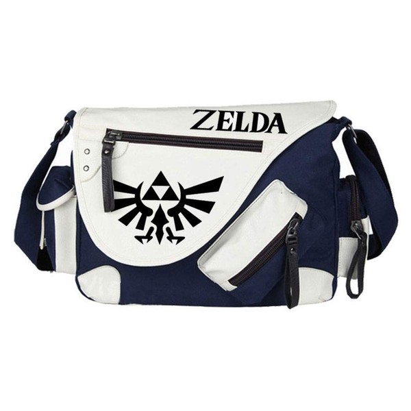 WANHONGYUE The Legend of Zelda Game Messenger Bags Casual Bandolera de lona para estudiantes y escolares, Azul Marino/1, Talla unica