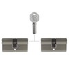 2x Profile Cylinder 80 mm 40/40 Simultaneous Locking Emergency and