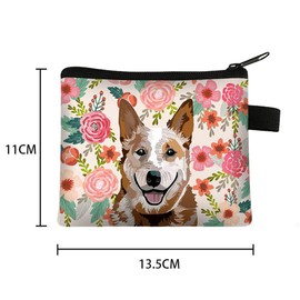 FAVORTALK Small Purse Portable Change Purse with Animal Pattern Mini Coin Pouch with Dog Print Cute Change Holder for Girl Boys Men Women, 13912