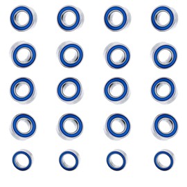 HOBOHY 20Pcs Rubber Sealed Ball Bearings for Tamiya Bullhead Super Clodbuster RC Car Upgrade Parts