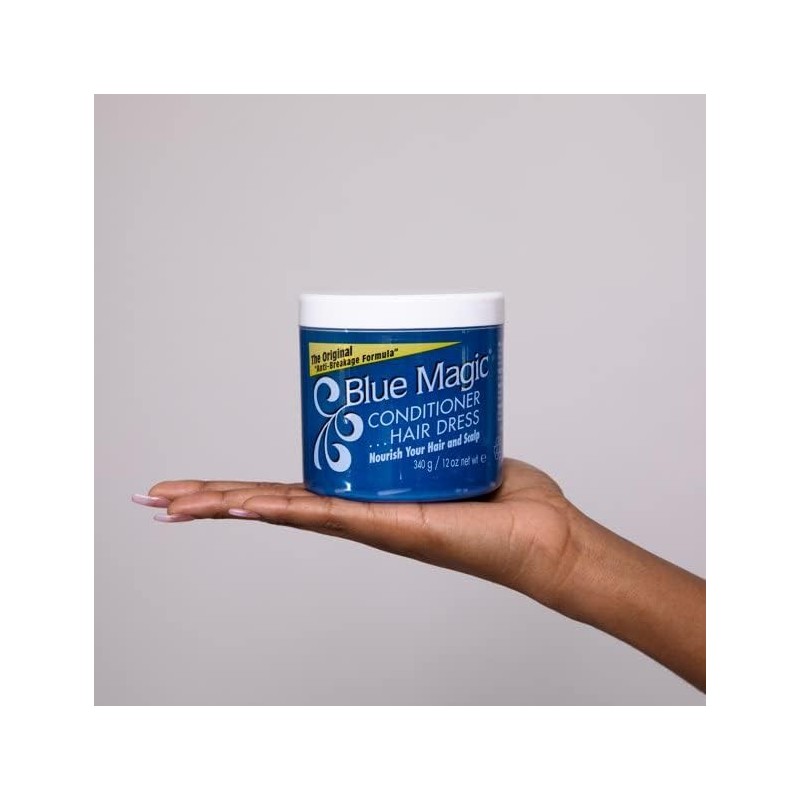 Blue Magic Conditioner Hairdress 12 Ounce Jar (354ml) (3 Pack)
