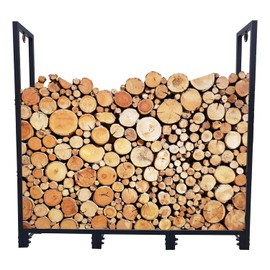Doppy Firewood Rack Stand,4ft Firewood Rack Outdoor Indoor Firewood Rack Holder for Outdoor Courtyard, Patio Fireplace Fire Pits Wood Pile Storage