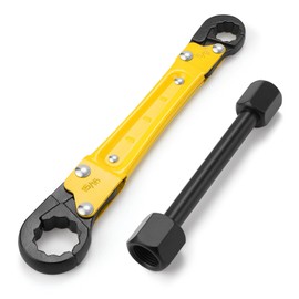 DigiGlow 5-Color Angle Stop Wrench Kit | High-Precision Adjustable Valve Tool for Bathroom/Kitchen Plumbing | All-in-One Wrench & Socket Set for Plumbers & DIYers (Yellow)