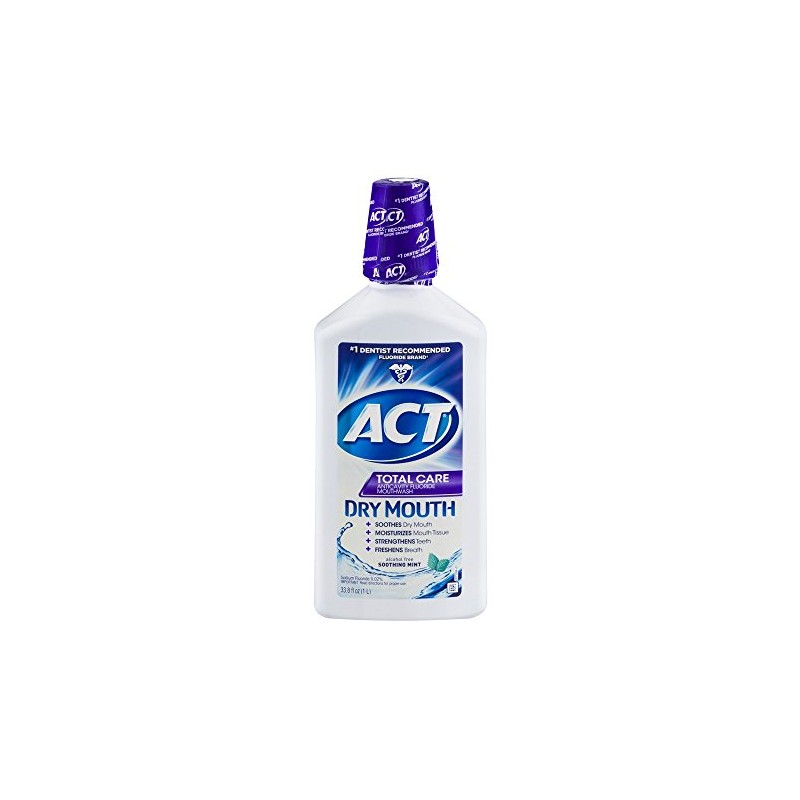 ACT Total Care Dry Mouth Anticavity Fluoride Mouthwash Soothing Mint