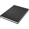 Kangaro Notebook A5 Blank Black Linen Cover 80 Sheets 140