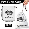 LLMSIX 2pcs Onion Storage, Potato Bag, Reusable Potato and Onion