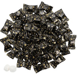216 Count Black and Gold Buttermints Individually Wrapped Bulk – Wedding Mints, Thank You Candy, Party Favors, Graduation, Retirement, New Years, Candy Buffet, Prom and Anniversary