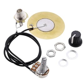 Pickup Wiring Kit 50mm Sensitive Transducer Pickups Prewired Amplifier with 6.35mm Output Jack for Guitar Mandolin Cigar box Guitar Violin Ukulele Banjo
