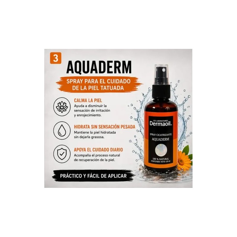Cuidado Para Tatuajes Aquaderm Piel Sensible Hidratante 125m