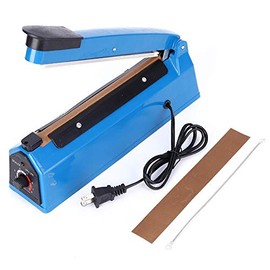 PFS-200 210W Manual Hand Sealer Bag Sealing Machine, 8 inch Impulse Manual Bag Heat Seal Closer Adjustable Timer, US Plug AC110V