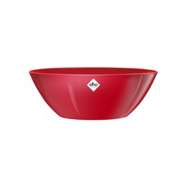 elho Brussels Diamond Oval 36 - Flower Pot for Indoor - 100% Recycled Plastic - Ø 35.5 x H 13.0 cm - Red/Lovely Red