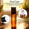 PrettyCare 4 Pack 10 ml Amber Glass Roller Bottles for