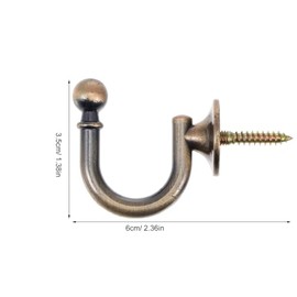 Tofficu 4 Piezas Ganchos para Cortinas De Pared 2.36X1.37X0.78In Abrazaderas Decorativas Soportes para Cortinas Sala Oficina Hogar