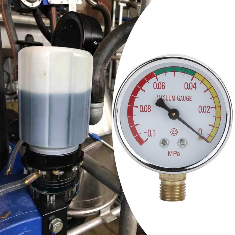 EVTSCAN Vacuum Regulator Gauge, G1/4 Male Thread Milker Vacuum Regulator