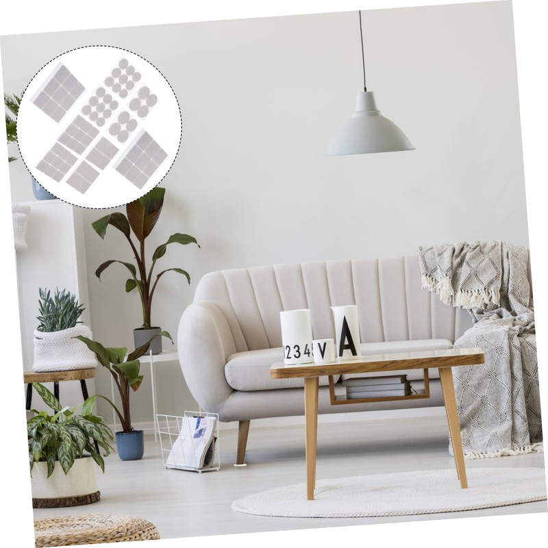 LALAFINA 70pcs Felt Pads for Furniture Table Corner Cushions Mute