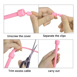 Dokpav 4 Pcs Cuerda Para Saltar Ajustable Con Mangos Antideslizante