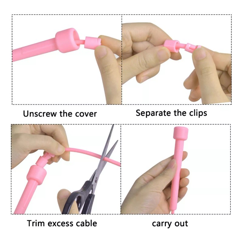 Dokpav 4 Pcs Cuerda Para Saltar Ajustable Con Mangos Antideslizante