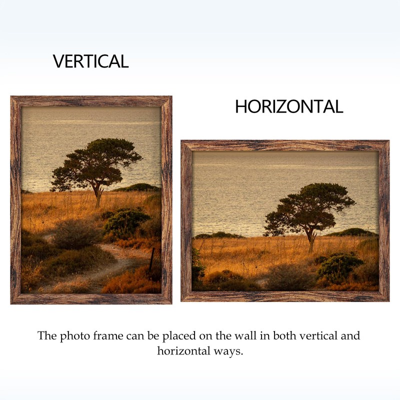 Fisnish 12x16 Picture Frame Brown, Classic Poster Frame for Horizontal