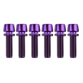 KOSJETHAS 6Pcs M5X18mm Bike Stem Bolts Allen Hex with Washer Screw for BMX MTB Road Bicycle (Purple)