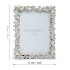 MIMOSA MOMENTS Flora Style Metal Picture Frame with Rhinestones Décor