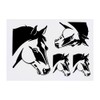 4 x 'Horse Face' Temporary Tattoos - Water Resistant, Skin-Safe,