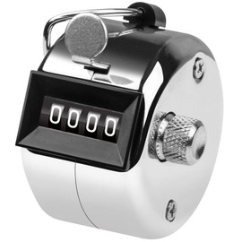 Counter Counter, All Metal Counter, 4 Digit Manual Counter, Handheld Ball Counter, Baseball Counter, Traffic Survey, Counter Counter, Small, Waterproof, Lightweight, Portable, Digital Counter,