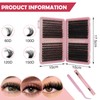 VEGCOO 560 Pezzi Ciglia Finte Ciuffetti Kit, 60-100-120-150D Curl Ciglia