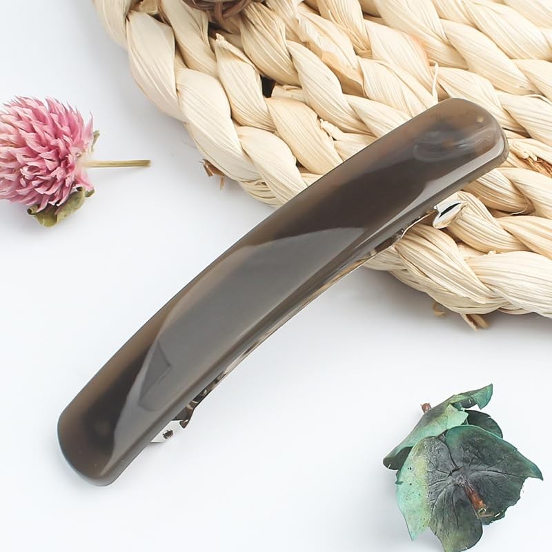 Nakanoya AMBT35 Barrette, 2.6 inches (65 mm), 1 Piece, Plain,
