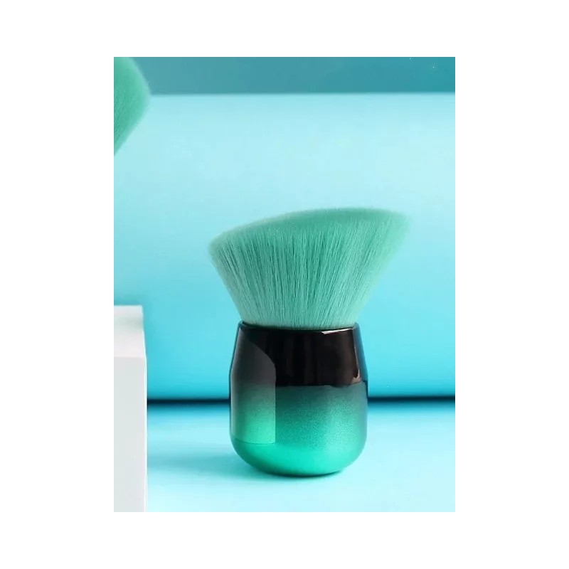 ZzDog Brocha Plana Suave Para Base Crema O Polvo Verde