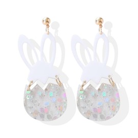 Easter Earrings for Women Bunny Earrings Spring Rabbit Drop Earrings Peeps Easter Decorations Cute Easter Basket Stuffers Easter Gifts