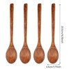 Classicseali 4pcs Wooden Cooking Spoons, Long Handle Wooden Spoons for
