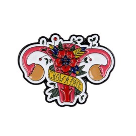 Montesy Feminist Uterus Brooch Hats Button Pinback Brooch Badge Lapel Pin Nurse Women Girls Graduation Students As The Pic Show Metal No Gemstone, Metal, No Gemstone