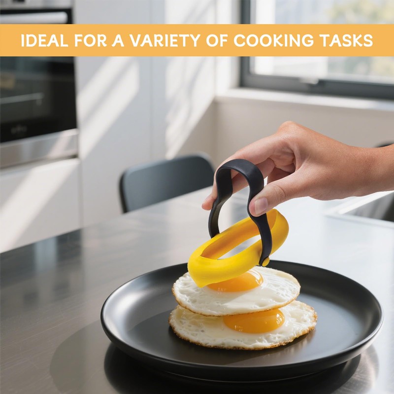 Silicone Egg Rings for Cooking – 4 Pack Nonstick Egg