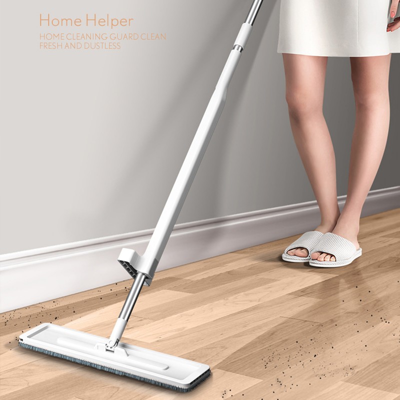 Microfiber Flat Mop Hand Wash Free Long Handle Large Flat