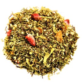 Nelson's Tea - Strawberry Orange Peach - Rooibos Loose Leaf Tea - Green rooibos, orange peel, marigold, and strawberries - 4 oz