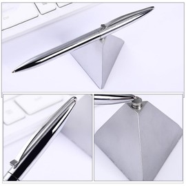 Tofficu 1 Set Signing Pen Magnetic Levitation Pen Writing Pen with Base Magnetic Floating Pen Levitating Ballpoint Pen Gravity Executive Pen Office Signature Pen Desk Pen Luxury Work Metal