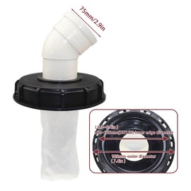 AIMALL IBC Tank Barrel Filter Cap 2.9 Inch DN75 Cover with Nylon Mesh for 163mm DN110 DN150 Plastic Drums PE PVC Compatible Dustproof Liquid Impurity Filtration