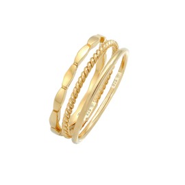 Elli Women's Ring Stacking Trio Basic Minimal Timeless Blogger in 925 Sterling Silver, Sterling Silver, None