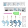 5Pcs Dolphin Diamond Painting Keychain DIY 5D Cartoon Pendant Stylish