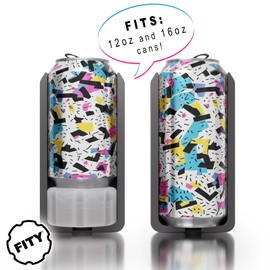 FITY Flex - Premium 2-in-1 Can Cooler for 12oz & 16oz Cans – Soft, Lightweight EVA Sleeve – Shoe Charm Compatible, Grippy Feel + Freezable Insert (Stargazer)