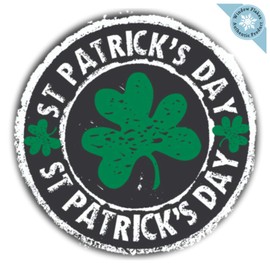 Shamrock Wreath St Patricks Day Window Clings - St Patricks Day Decorations Window Stickers - St Patricks Day Decor for Irish Party - Saint Patrick's Decal Window Cling for Glass Windows and Doors