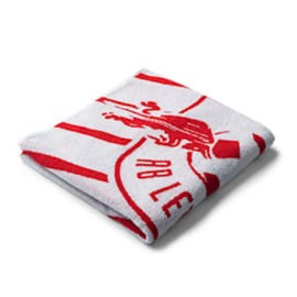RB Leipzig Bath Towel - Stripe - Red/White Stripes 70 x 140 cm Bath Towel RBL - Plus Bookmark We Love Football