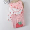 KISBINI Little Girls Cotton Nightgowns Strawberry Long Sleeve Princess Pajama