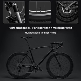 Diyife Suspension Fork Damper Pump, 300 PSI High Pressure Mini Shock Absorber Pump, Fork Pump with Pressure Gauge for Suspension Fork & Rear Suspension, MTB, Bike, Wheelchair, Schrader/Presta - Black