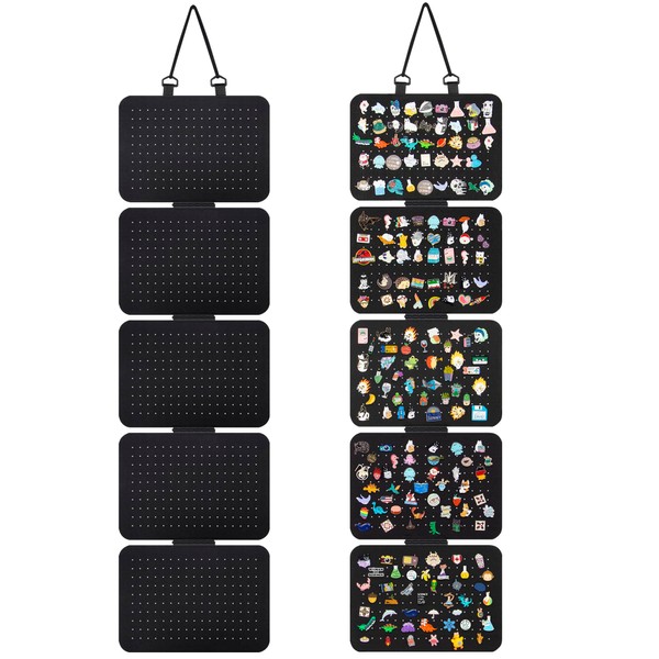 Hanging Enamel Lapel Pin Display Panels Organizer With 5 Loose-leaf