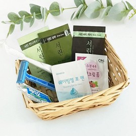 Travel disposable toiletries, hotel, motel, accommodation, lodging amenity kit, portable toiletry set / 여행용 일회용 세면 도구 호텔 모텔 숙소 숙박업소 어메니티 키트 휴대용 세면 세트