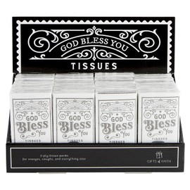 Creative Brands Faithworks - Travel Size Pocket Tissue Packs; 24-Count, God Bless You