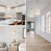 IKK Gold Crystal Pendant Light for Kitchen Island, Luxury Water