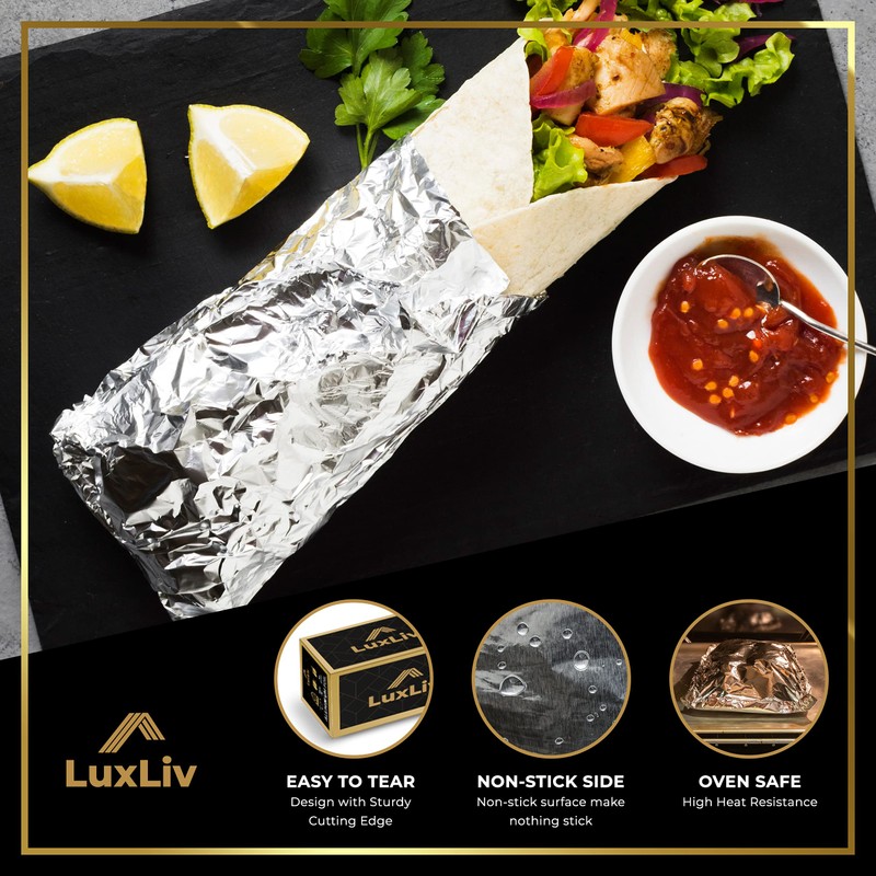 Aluminum Heavy Duty Tin Foil Roll – 12 inch wide